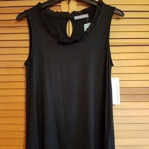 Loveapella Black Badell Ruffle Knit Top